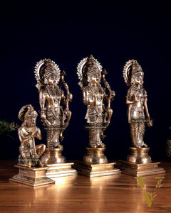Pure Brass Ram Darbar Idol Set | Bleeding Brass Finish 13.5 inch