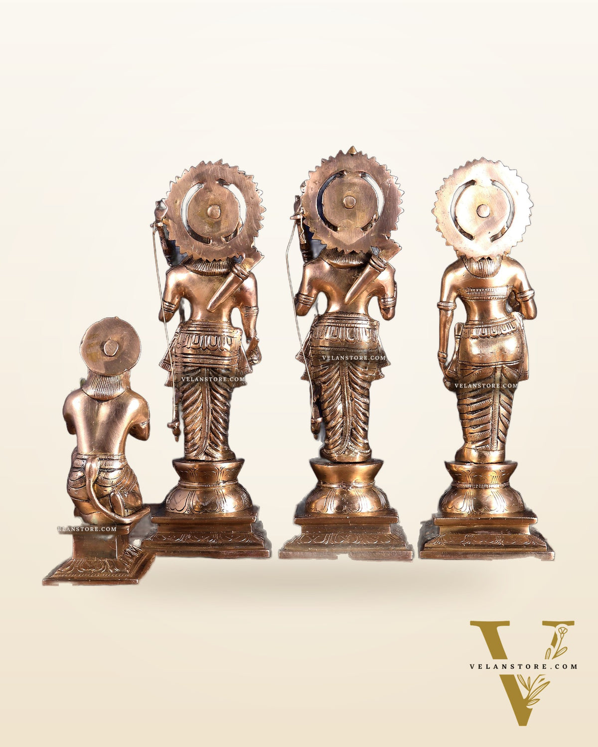 Pure Brass Ram Darbar Idol Set | Bleeding Brass Finish 13.5 inch