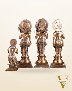 Pure Brass Ram Darbar Idol Set | Bleeding Brass Finish 13.5 inch