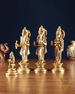 Pure Brass Ram Darbar Idols with Carvings – 7"