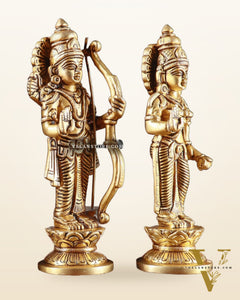 Pure Brass Ram Darbar Idols with Carvings – 7"