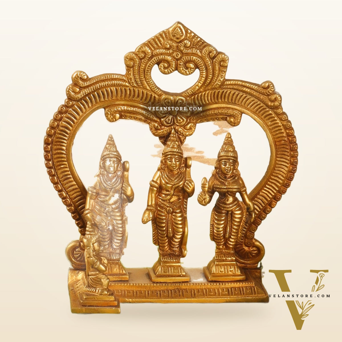 Pure Brass Ram Darbar - Perfect for Your Mandir - 6 Inch Height
