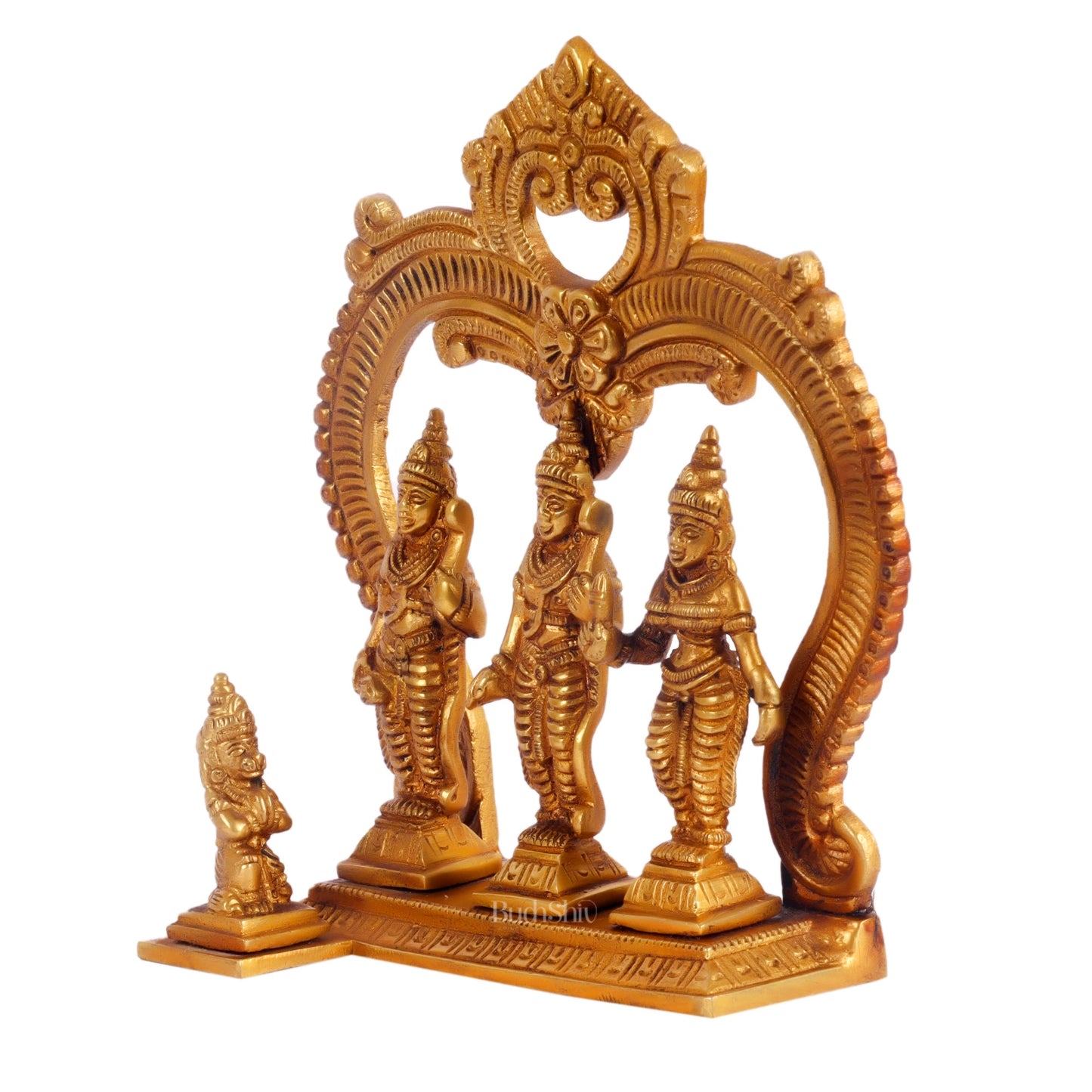 Pure Brass Ram Darbar - Perfect for Your Mandir - 6 Inch Height