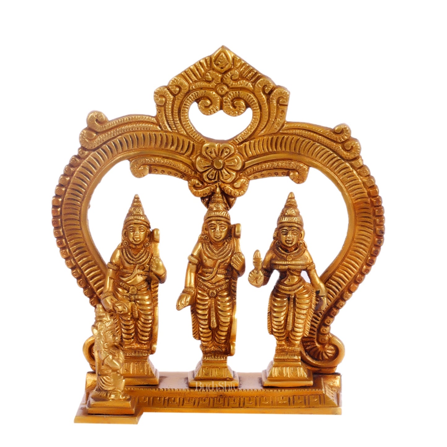 Pure Brass Ram Darbar - Perfect for Your Mandir - 6 Inch Height