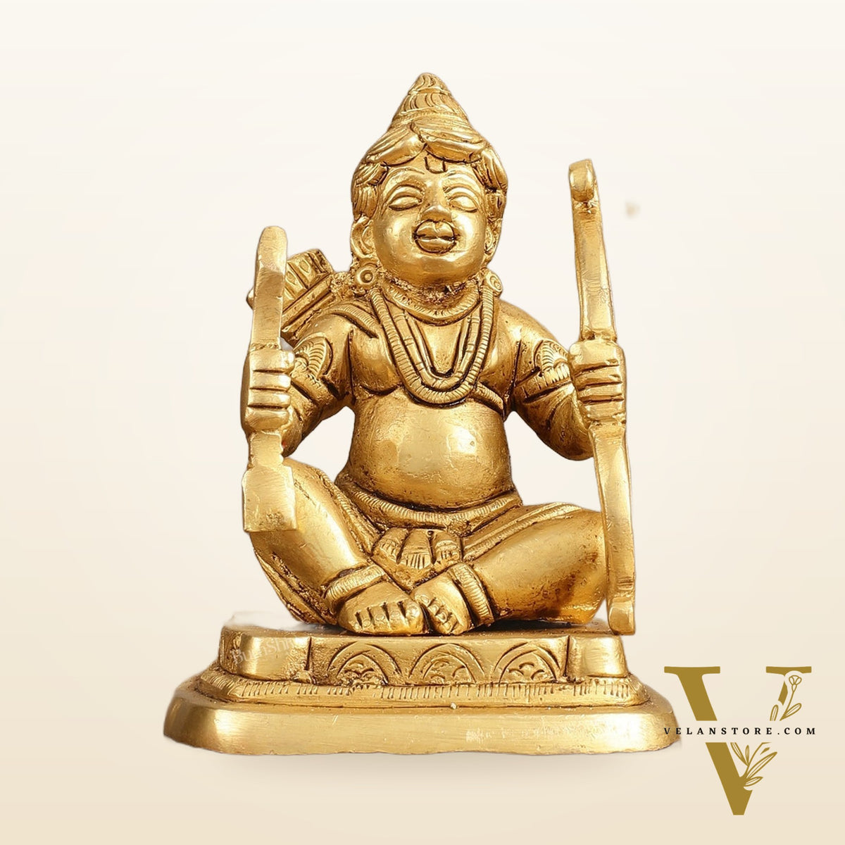 Pure Brass Ram Lalla Idol - 5 Inch Height