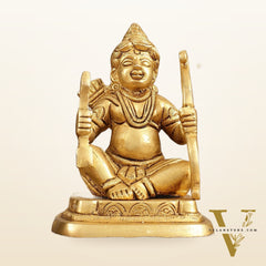 Pure Brass Ram Lalla Idol - 5 Inch Height