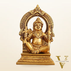 Pure Brass Ram Lalla Idol - 6.5 Inch | Exquisite Hindu God Statue