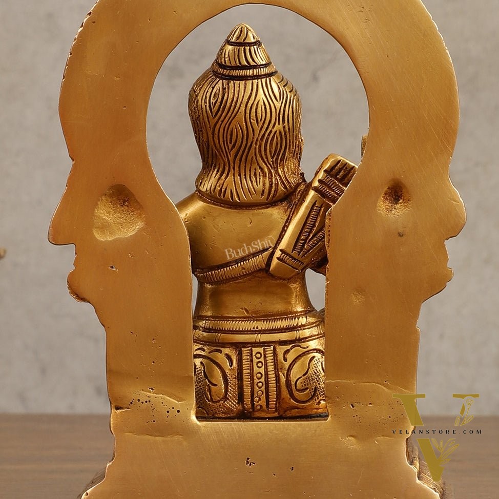 Pure Brass Ram Lalla Idol - 6.5 Inch | Exquisite Hindu God Statue