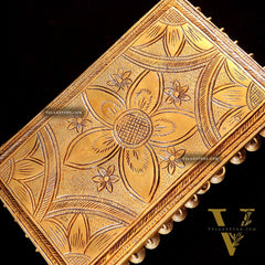 Pure Brass rectangular Chowki for God Idols 10.5 inch
