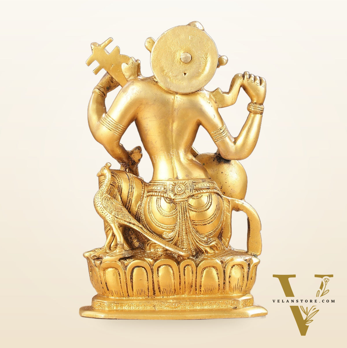 Pure Brass Sampoorn Saraswati Devi Murti - 9.5 Inch