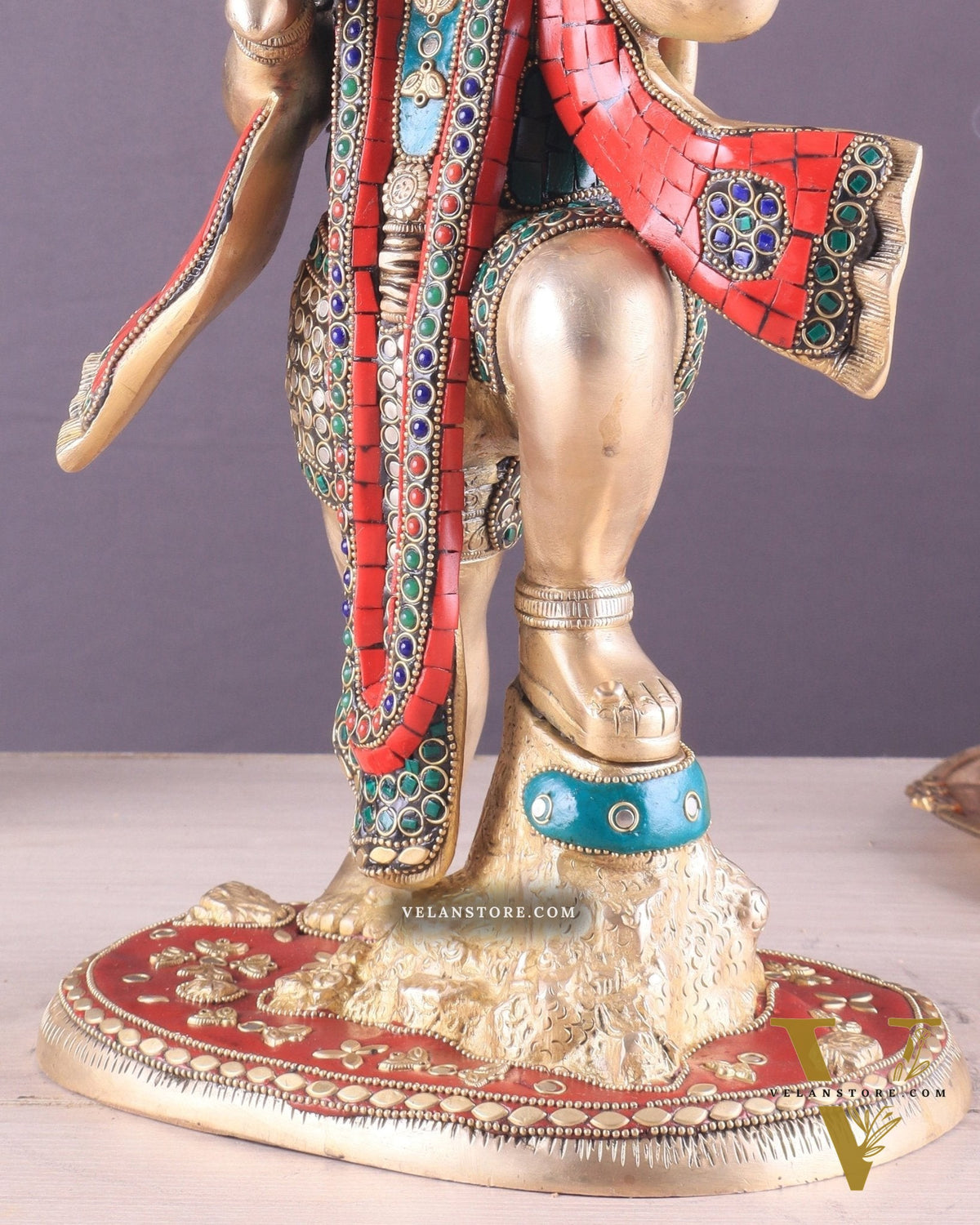 Pure Brass Sanjeevani Hanuman Idol – Large Size 15"