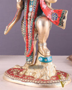 Pure Brass Sanjeevani Hanuman Idol – Large Size 15"