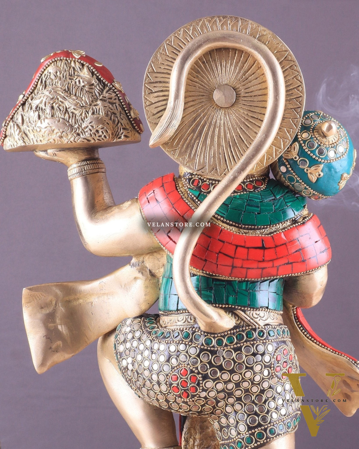 Pure Brass Sanjeevani Hanuman Idol – Large Size 15"