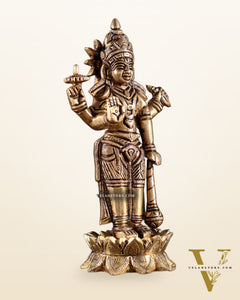 Pure Brass Satyanarayan Vishnu Idol - 6 inch