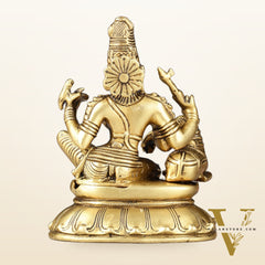 Pure Brass seated Ardhanarishwara with nandi idol 5"