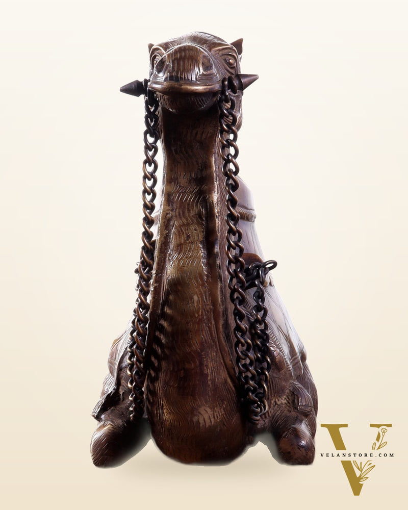 Pure Brass Seated Camel Statue – Vastu Approved Décor for Home or Office