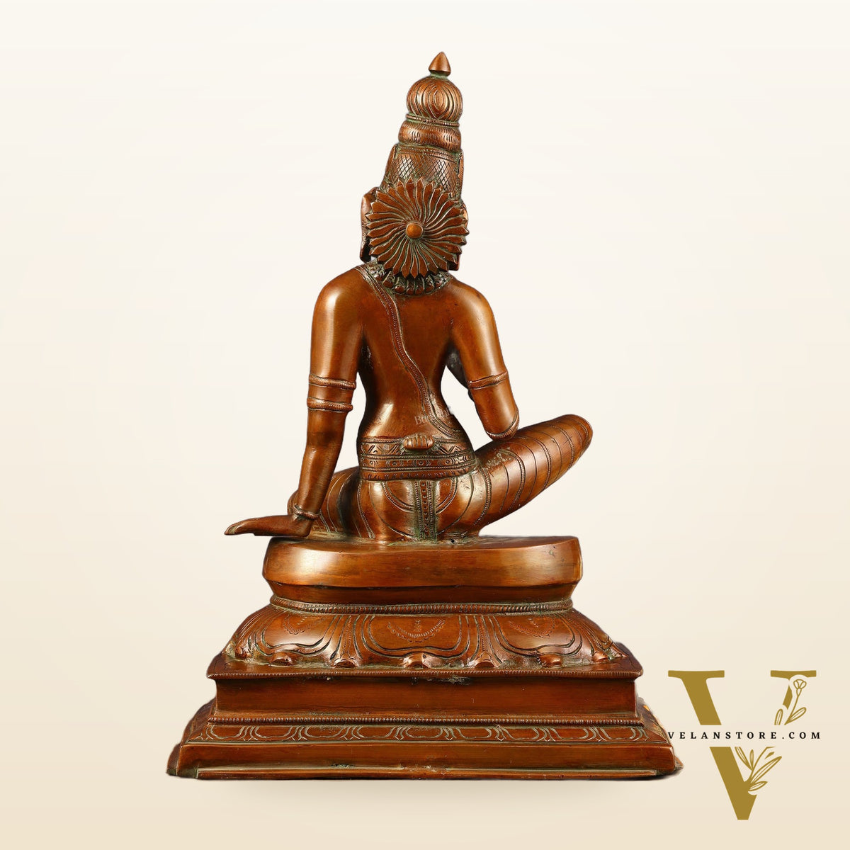 Pure Brass Seated Goddess Uma Parvati Idol | Height: 14 inch