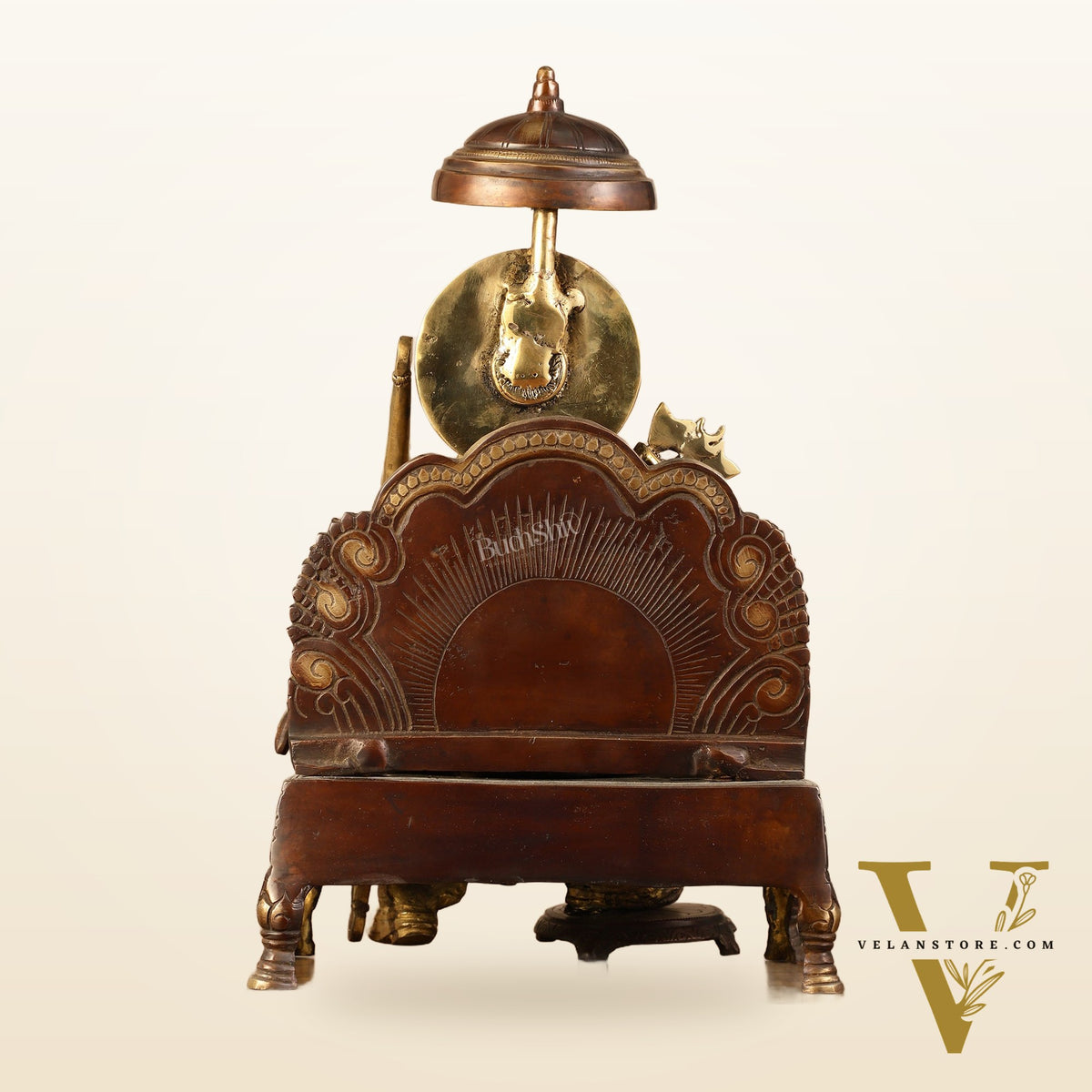 Pure Brass Seated Lord Ram Idol - 15.5" Dual Tone