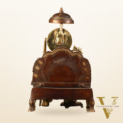 Pure Brass Seated Lord Ram Idol - 15.5" Dual Tone