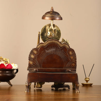 Pure Brass Seated Lord Ram Idol - 15.5" Dual Tone