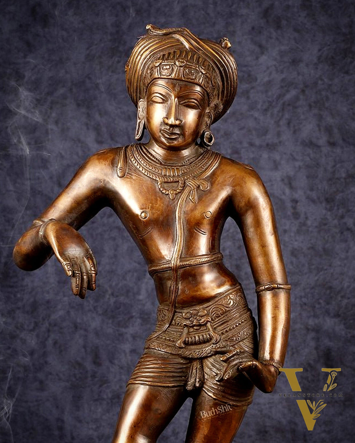 Pure Brass Shiva as Vrishabhavahana Statue 22.5"