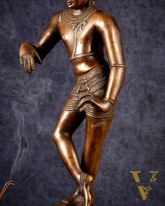 Pure Brass Shiva as Vrishabhavahana Statue 22.5"