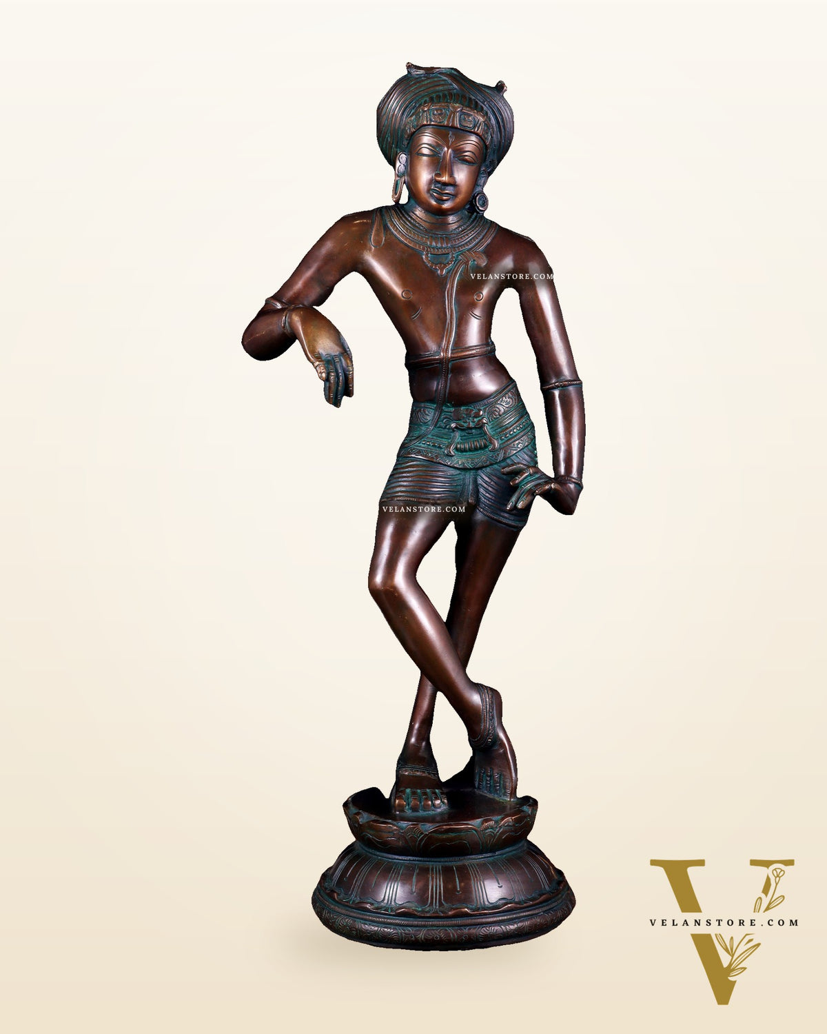 Pure Brass Shiva as Vrishabhavahana Statue 22.5"