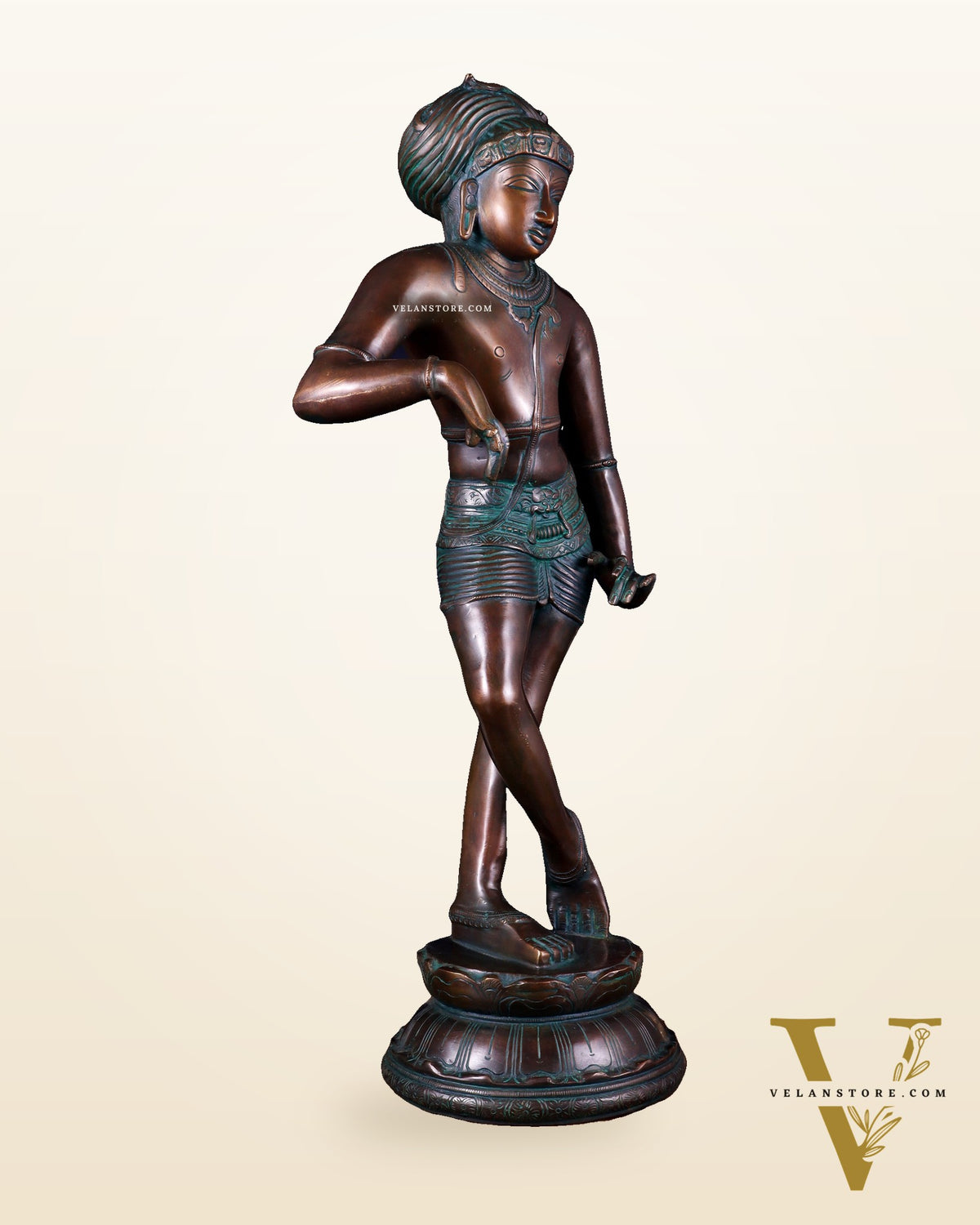 Pure Brass Shiva as Vrishabhavahana Statue 22.5"