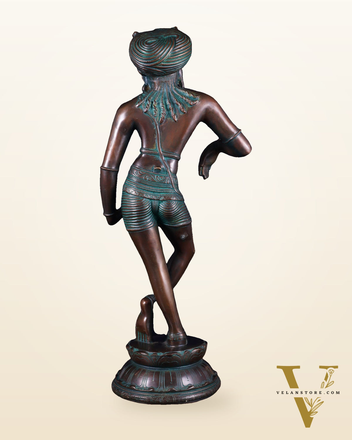 Pure Brass Shiva as Vrishabhavahana Statue 22.5"