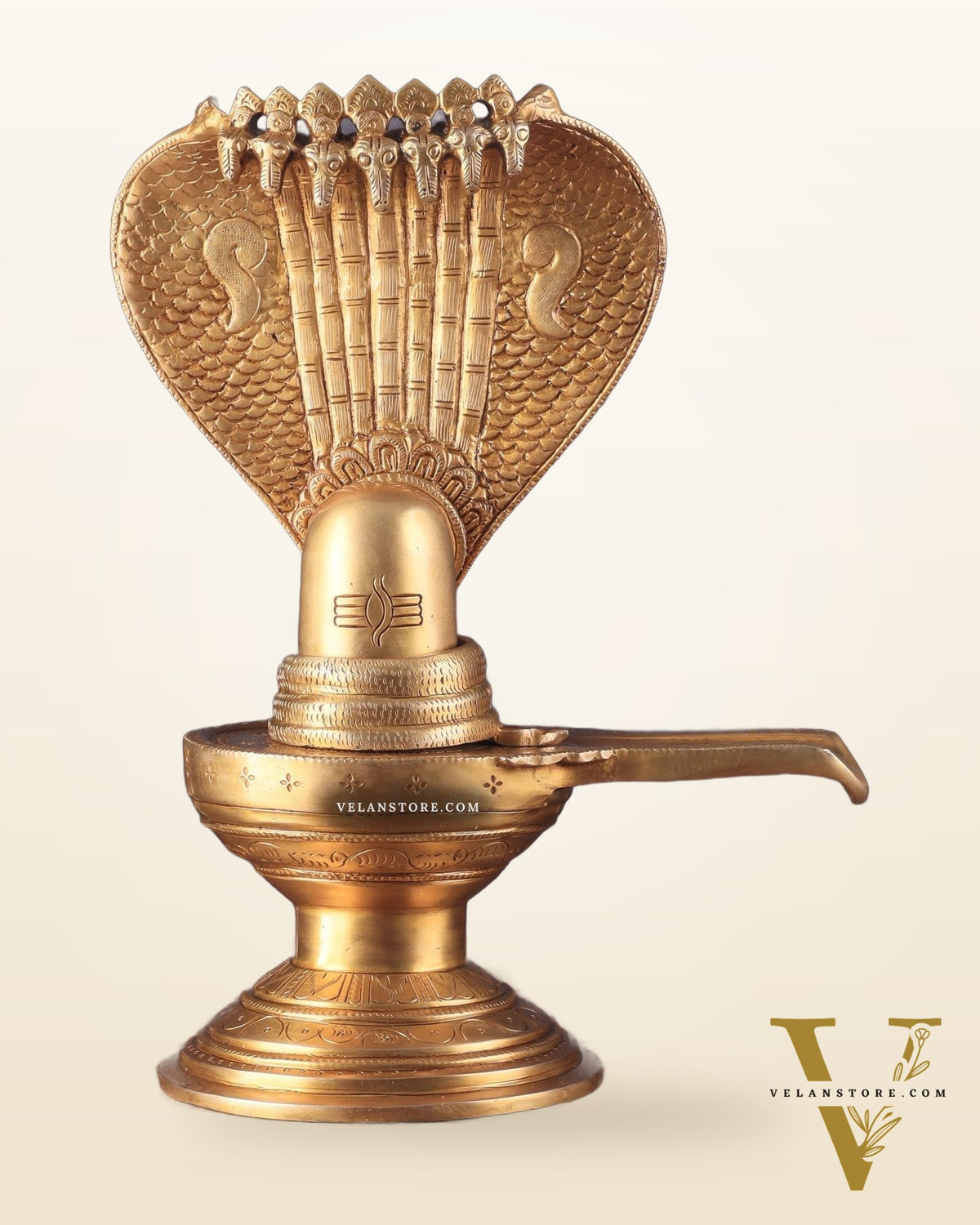 Pure Brass Shiva Lingam – 13.5"