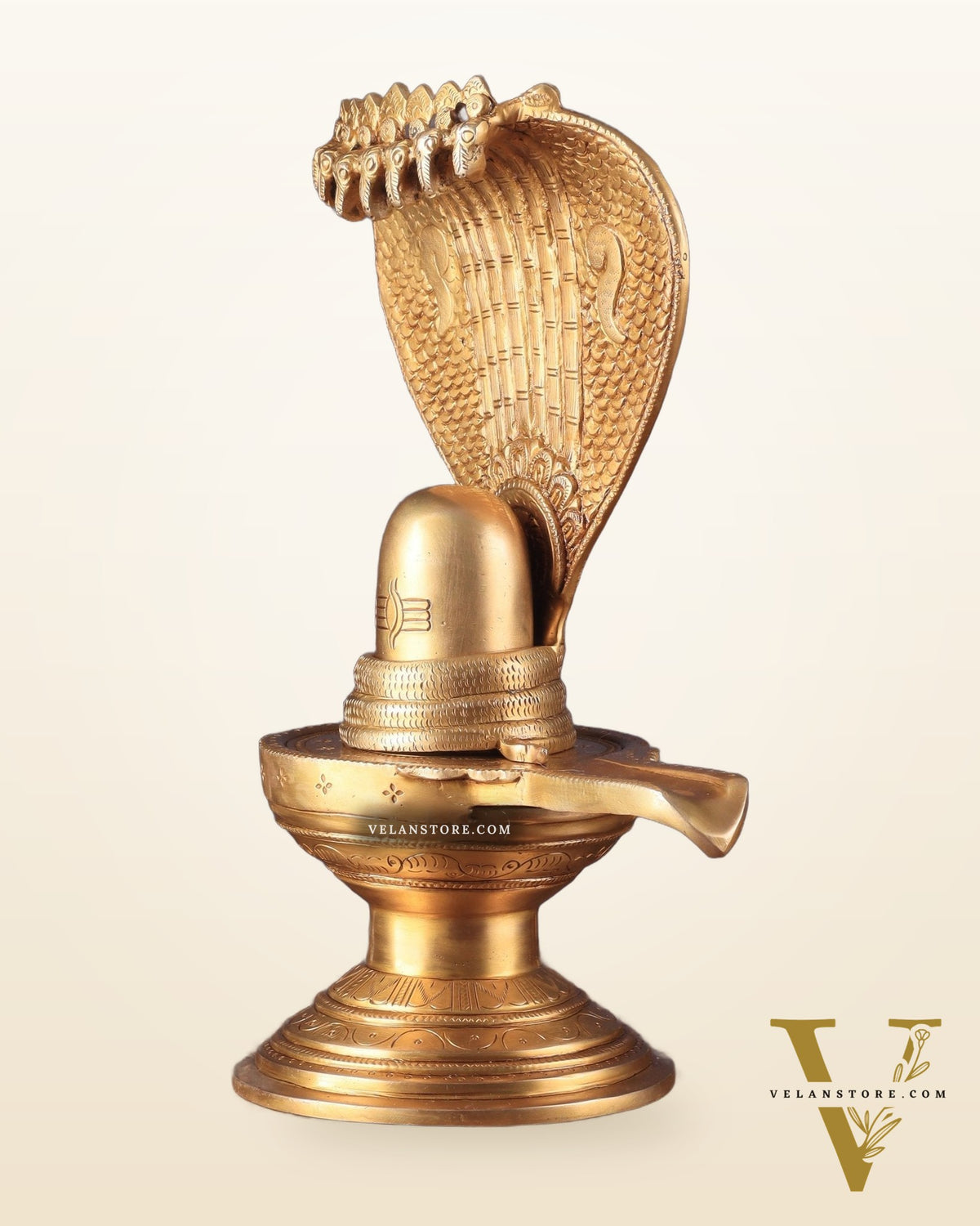 Pure Brass Shiva Lingam – 13.5"