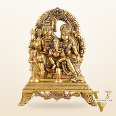 Pure Brass Shiva Parivar Statue 12 inch