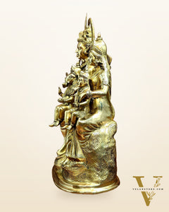Pure Brass Shiva Parivar Statue - 28" large size