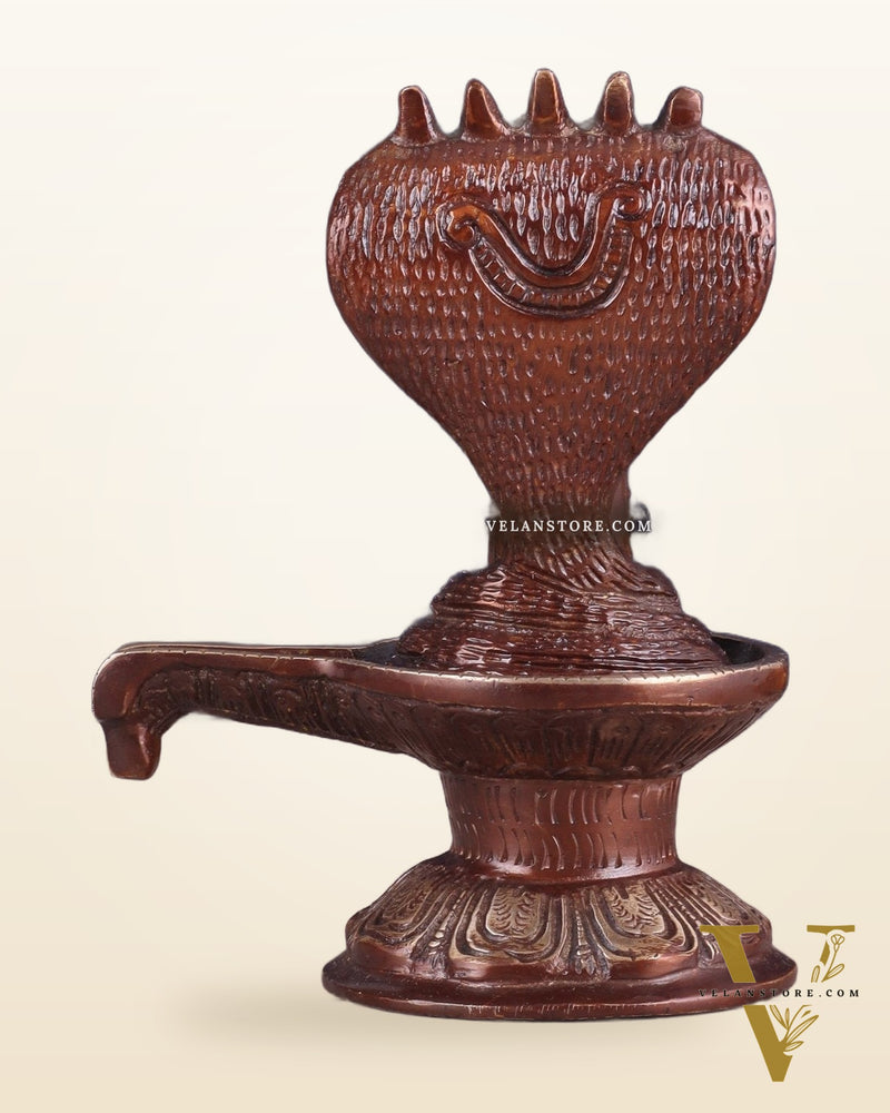 Pure Brass Shivling with Copper Tone | Compact and Auspicious