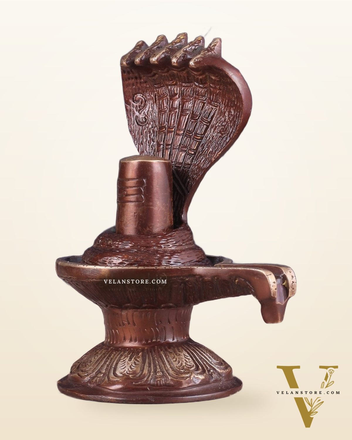 Pure Brass Shivling with Copper Tone | Compact and Auspicious