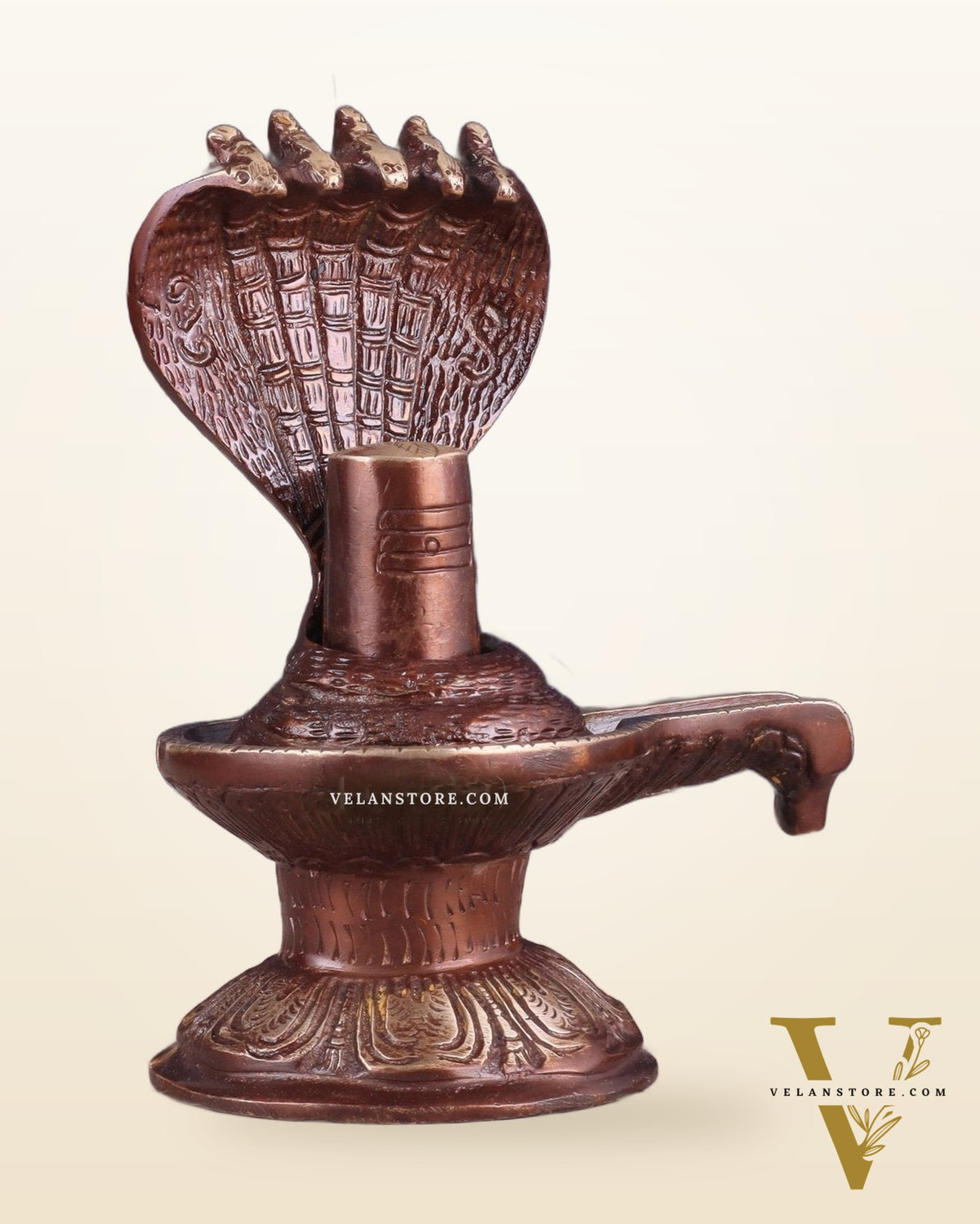 Pure Brass Shivling with Copper Tone | Compact and Auspicious