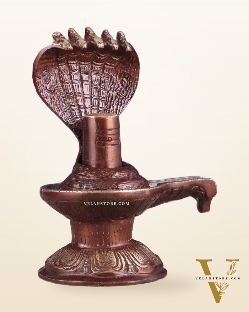 Pure Brass Shivling with Copper Tone | Compact and Auspicious