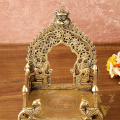 Pure Brass Singhasan Peeta for God Idols | 8 Inch Height