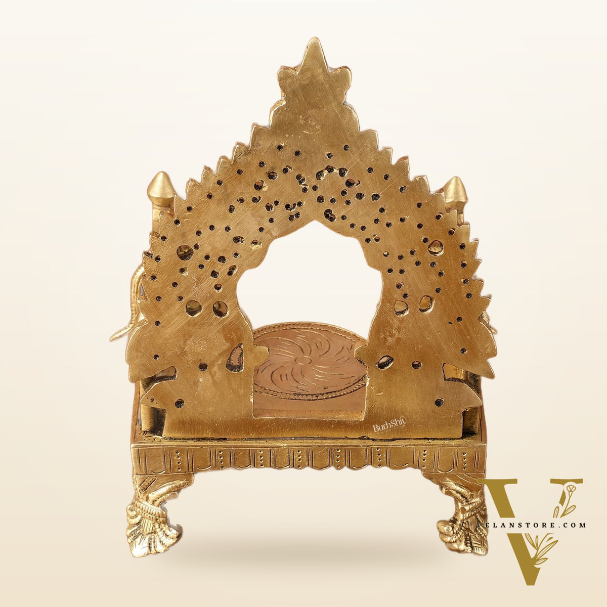 Pure Brass Singhasan Peeta for God Idols | 8 Inch Height