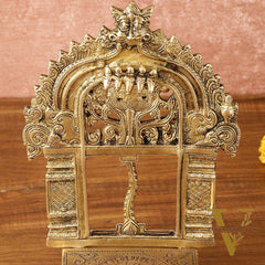 Pure Brass Singhasan Peeta for God Idols | 9 Inch Height