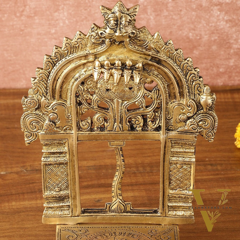 Pure Brass Singhasan Peeta for God Idols | 9 Inch Height