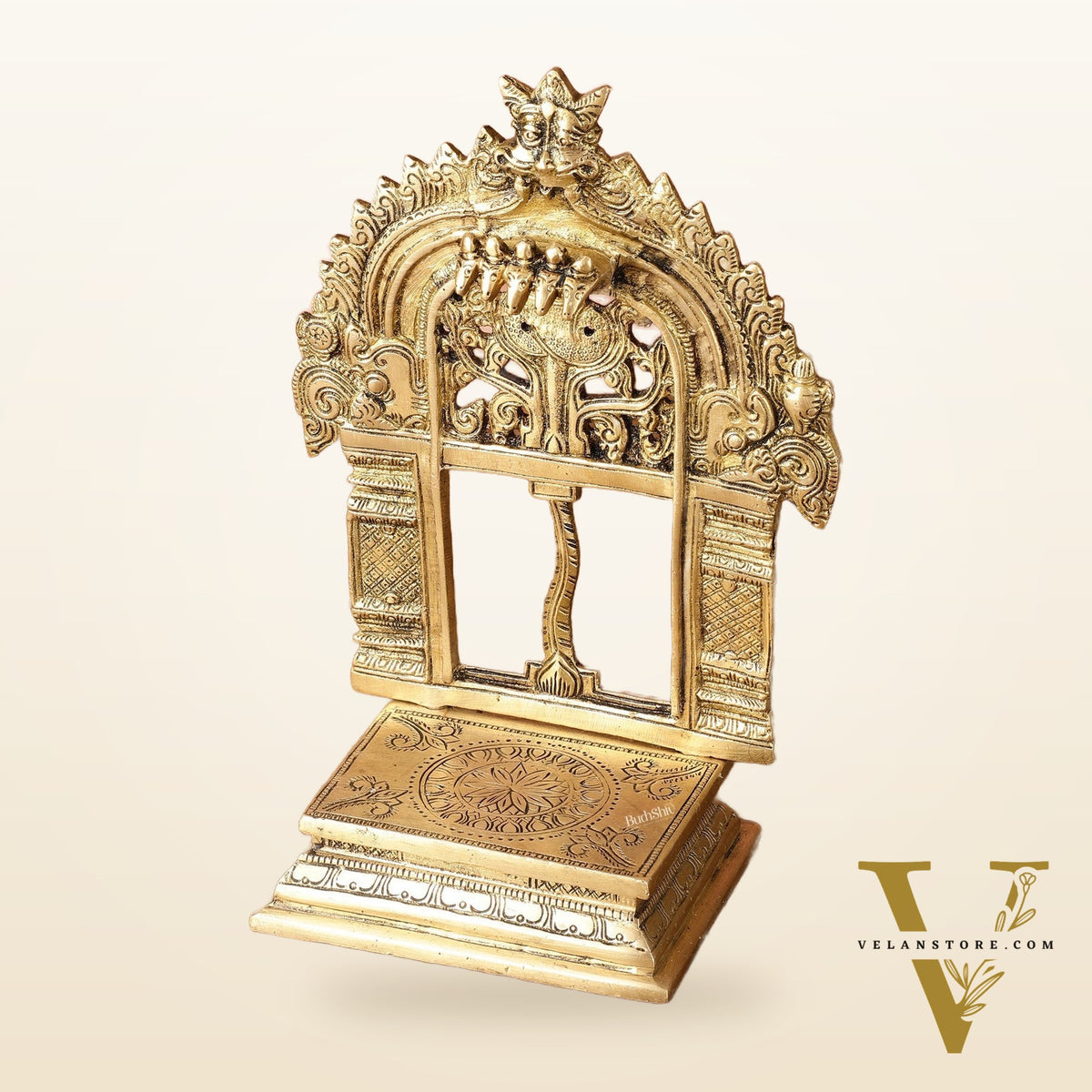 Pure Brass Singhasan Peeta for God Idols | 9 Inch Height