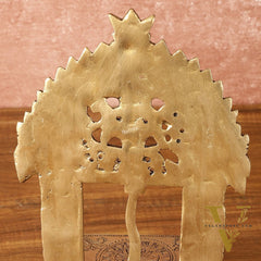 Pure Brass Singhasan Peeta for God Idols | 9 Inch Height