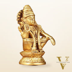 Pure brass small Ayyappa swamy idol 4 inch