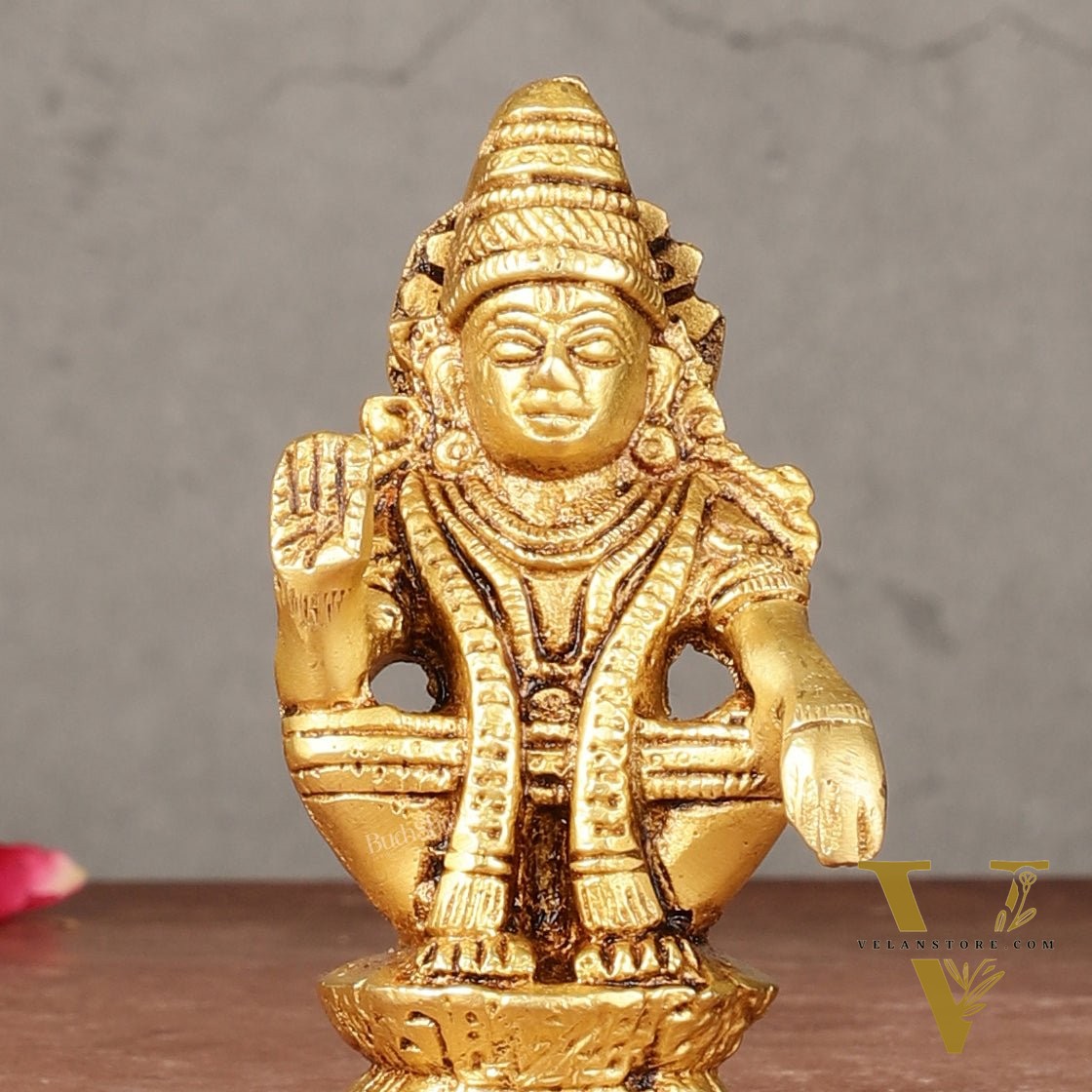 Pure brass small Ayyappa swamy idol 4 inch