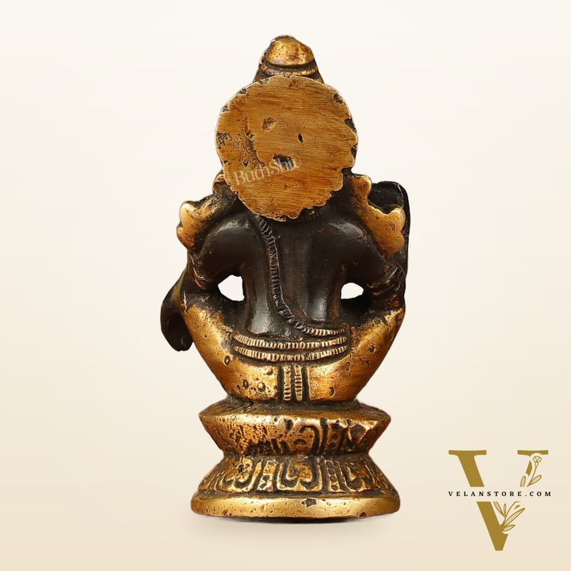 Pure brass small Ayyappa swamy idol black 4 inch