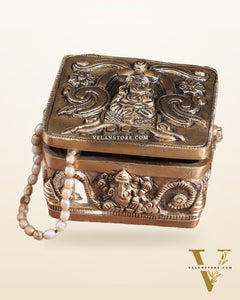 Pure Brass Small Ganesha Multipurpose Unique Storage Box