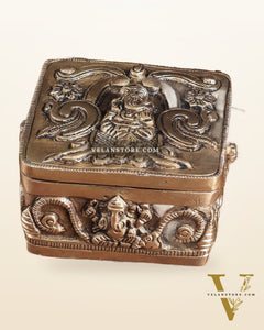 Pure Brass Small Ganesha Multipurpose Unique Storage Box