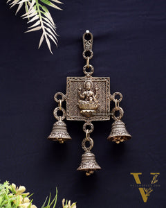 Pure Brass Small Lakshmi Wall Hanging - Lightweight 6.5"