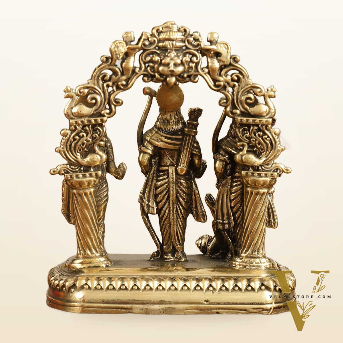 Pure Brass Small Ram Darbar Miniature Idol - 3 in Height
